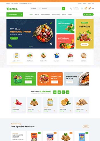 生鲜超市html网站模板